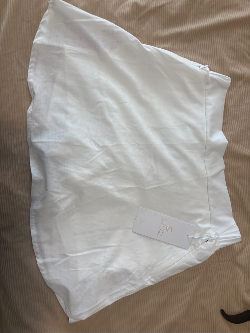 Zara White Elastic-Waist A-Line Skirt